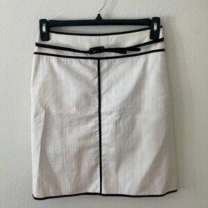 Ann Taylor Women's Belted Skirt  White  Size: 2